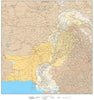 High Detail Pakistan with Provinces & Districts Map - 22 inches by 24 inches