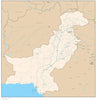Pakistan with Provinces & Districts Map - 22 inches by 24 inches