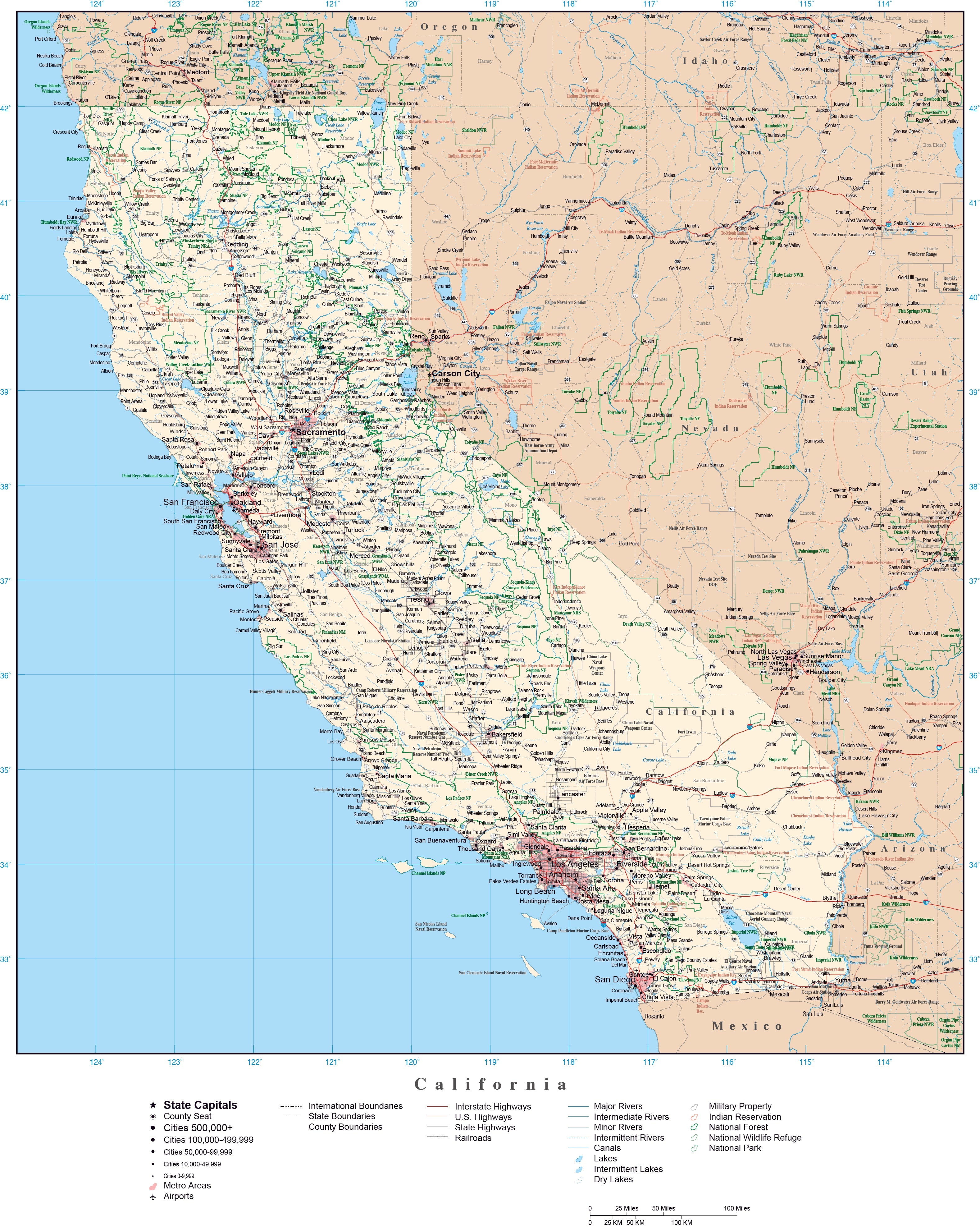 California Rice County Map Map Of California County Lines