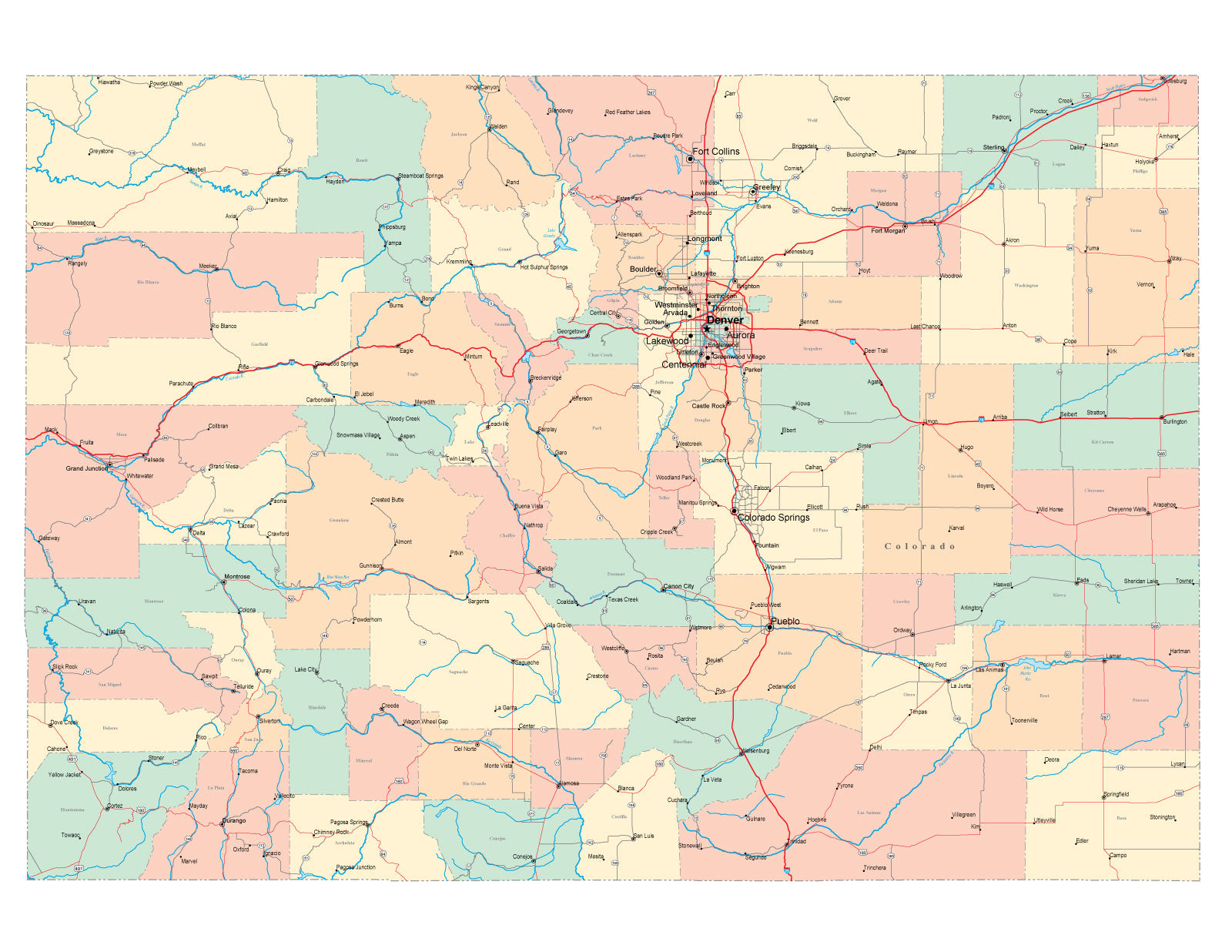 Colorabo Map Colorado Map With State Logo