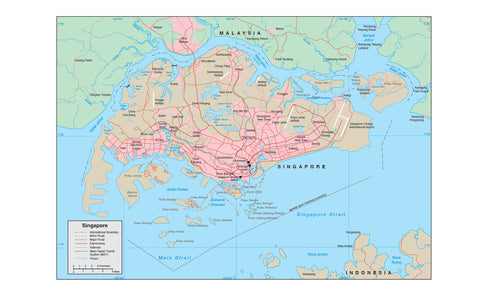 Singapore Page Size Digital Map