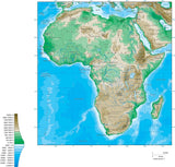 Digital Africa Contour map in Adobe Illustrator vector format.