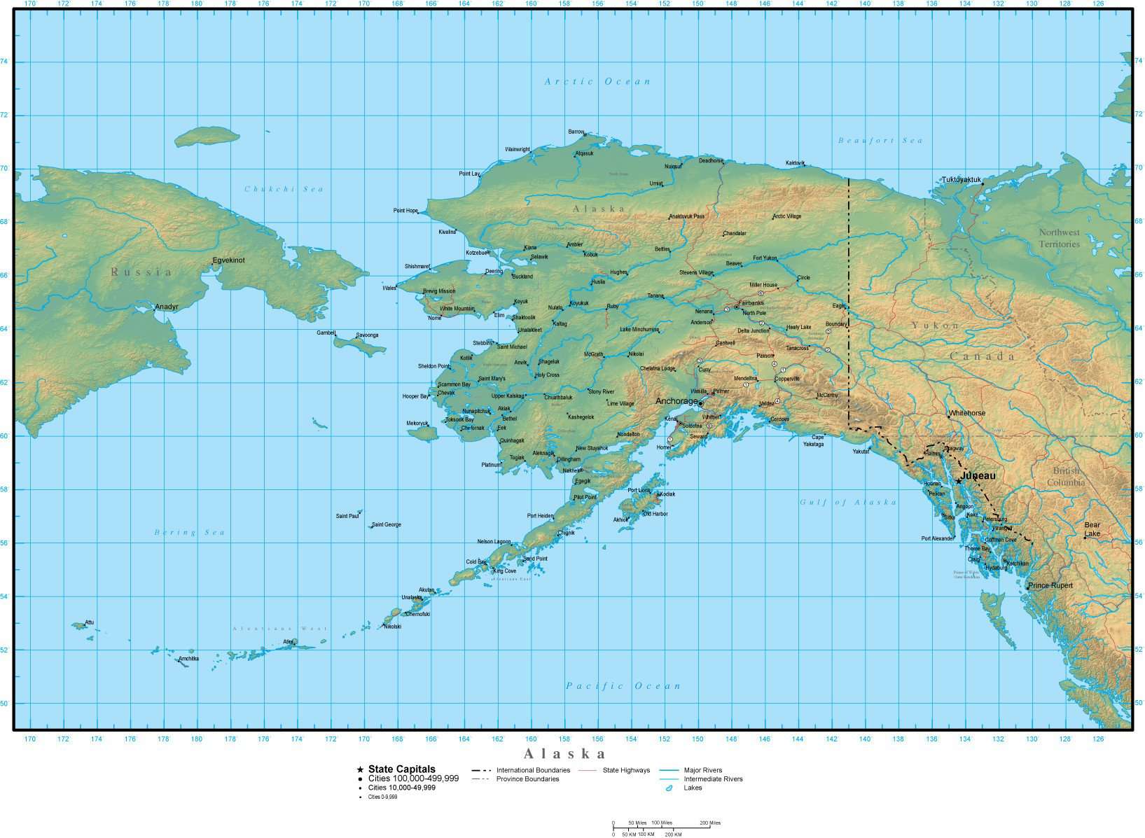 Alaska Map.pdf Printable Map Of Alaska With Cities And Towns