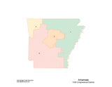 Digital Arkansas Map with 2022 Congressional Districts