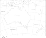 Australia Black & White Map