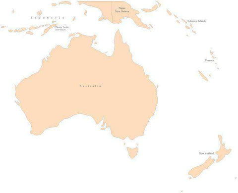Australia Single Color Map