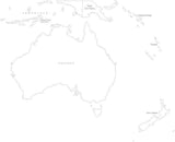 Australia Black & White Map