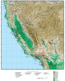 California Map with Contour Background