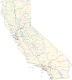 California State Map - Cut Out Style - Fit Together Series