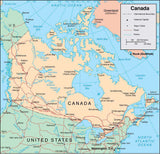 Digital Canada map in Adobe Illustrator vector format
