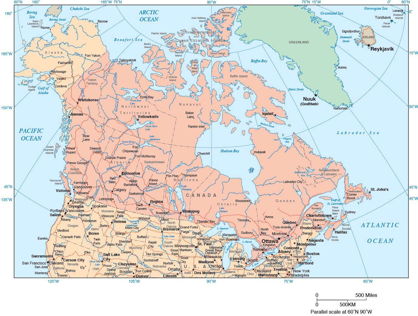 canada provinces and capitals list