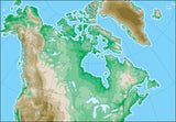 Digital Canada Contour map in Adobe Illustrator vector format