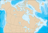 Digital Canada Contour map in Adobe Illustrator vector format