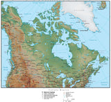 Canada Terrain Map in Adobe Illustrator vector format with Photoshop terrain image CAN-XX-952844