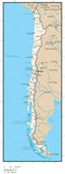 Chile Digital Vector Map with Region Areas and Capitals