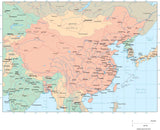 Digital China map in Adobe Illustrator vector format