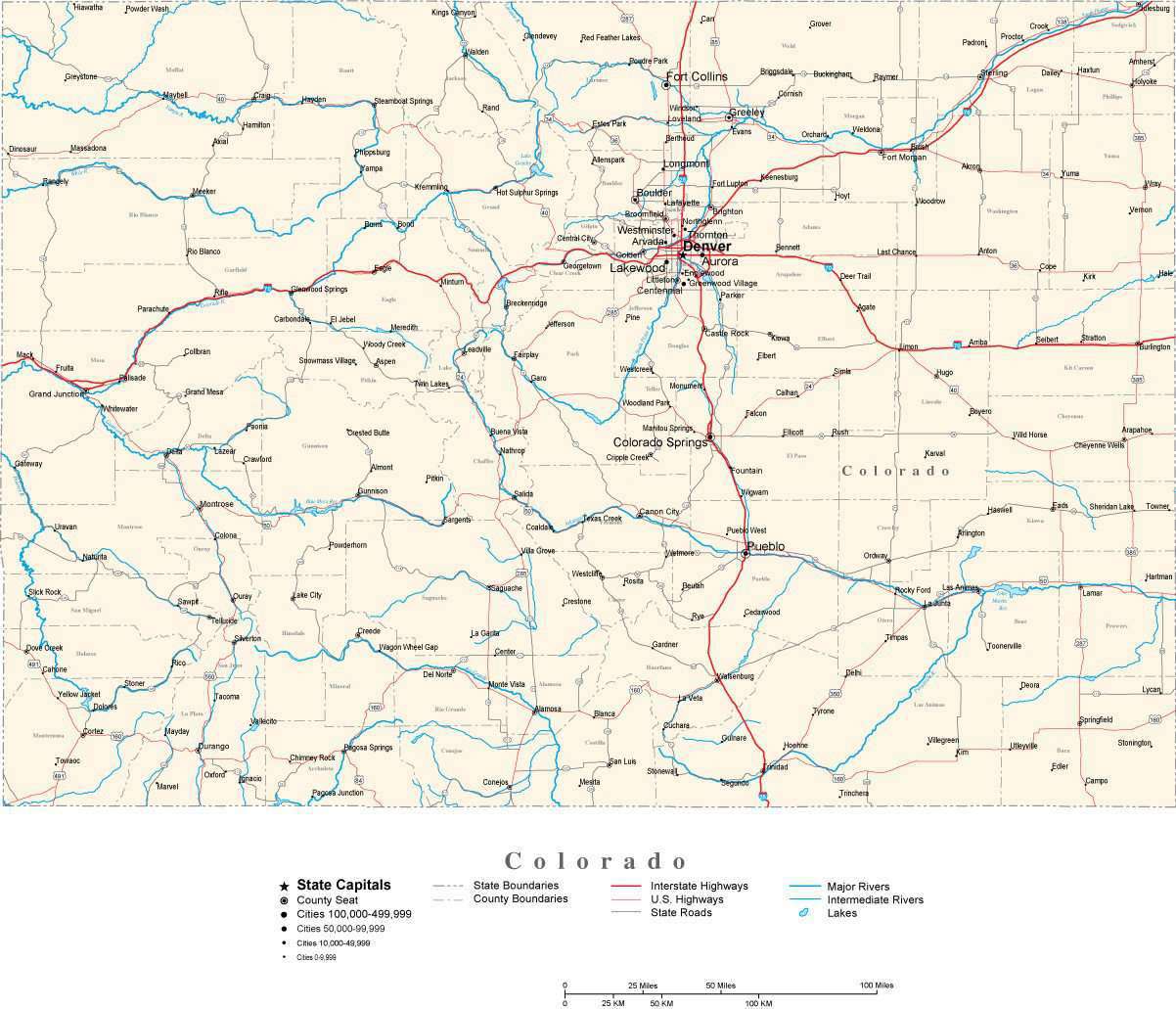 Colorado Map Cities