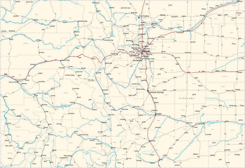 Colorado State Map - Cut Out Style - Fit Together Series