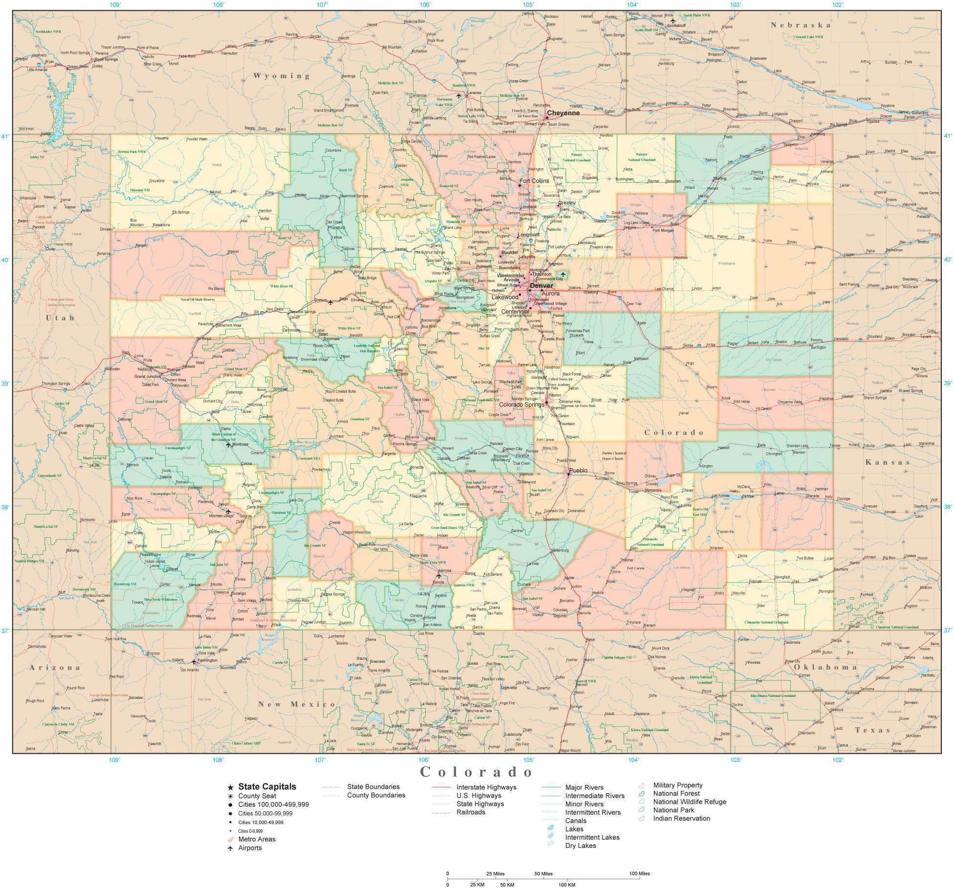 Colorado Map Cities