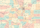 Colorado State Map - Multi-Color Style - Fit Together Series