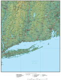 Digital Connecticut Terrain map in Adobe Illustrator vector format with Terrain CT-USA-942239