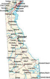 Delaware State Map - Cut Out Style - Fit Together Series