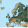 Poster Size Europe Map plus Terrain