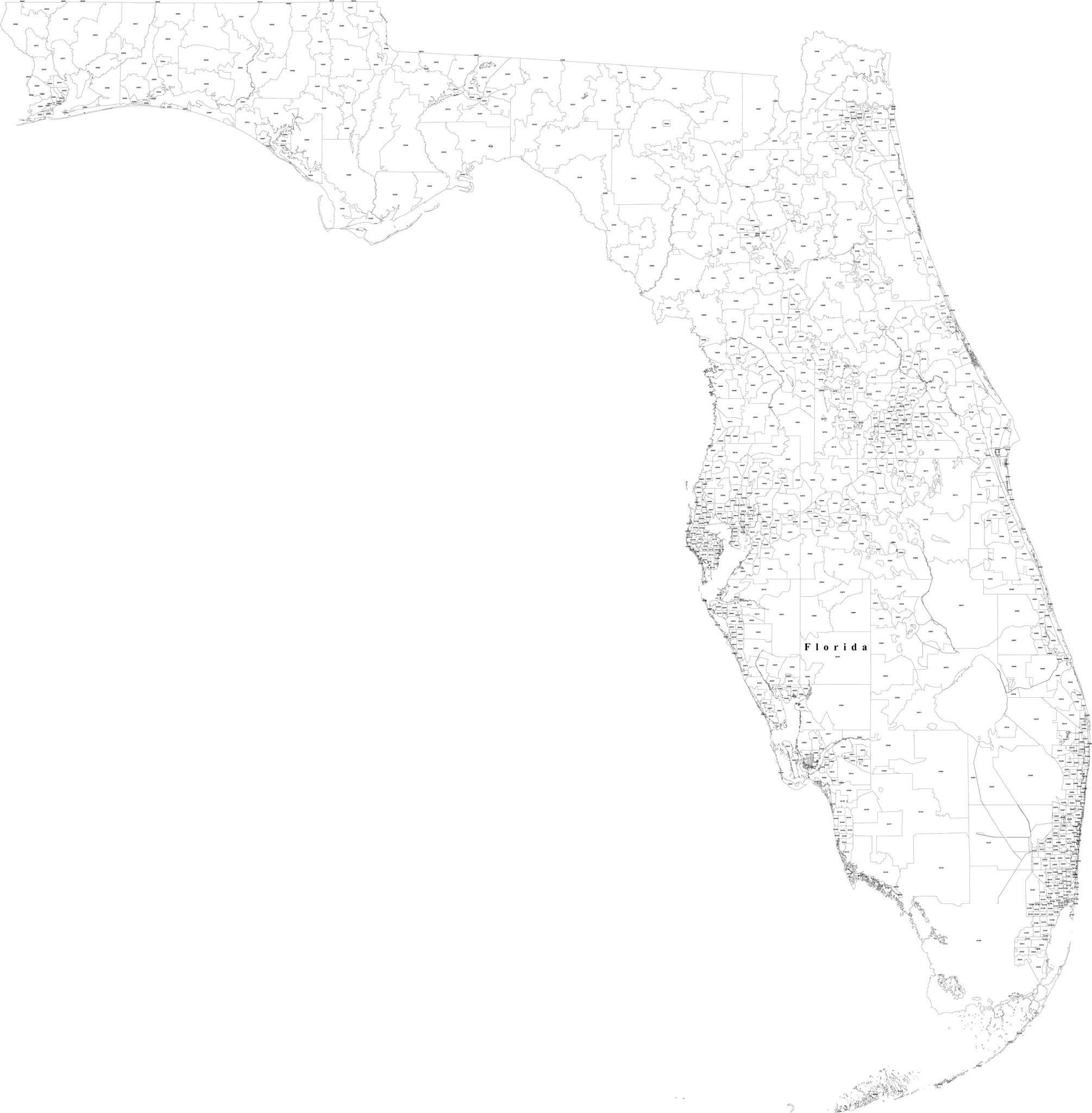 Fl Zip Code Map Polk County, FL Zip Code Maps Basic