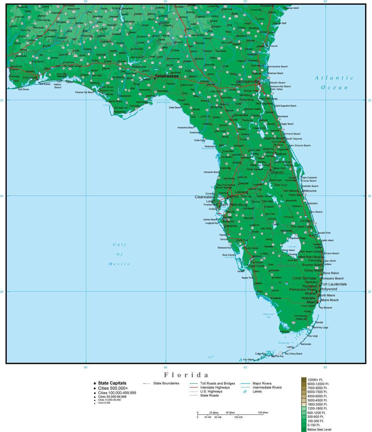 Florida Topographic Map.pdf Topographical Map Florida