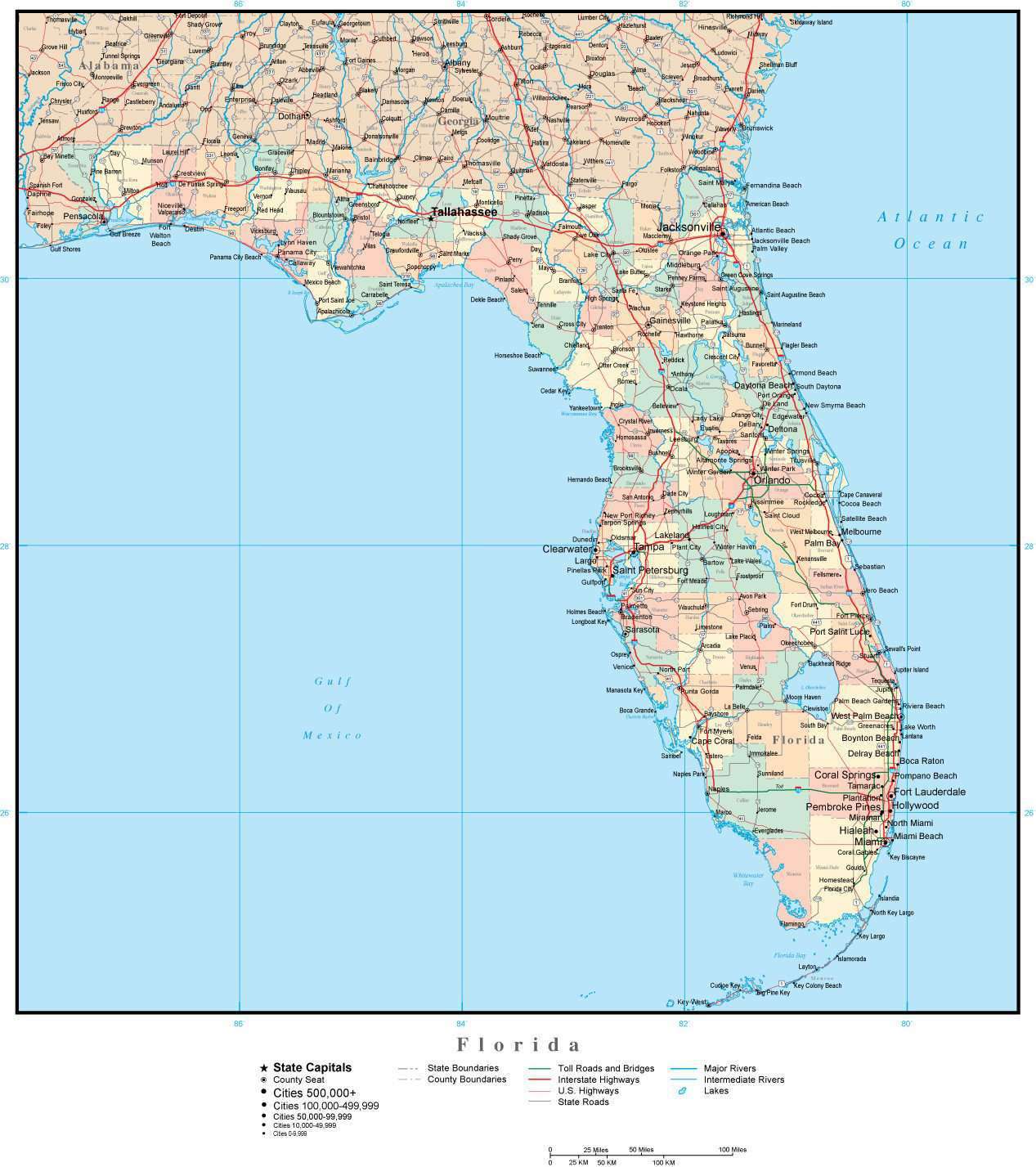 Florida Mini Map Map Cities In Florida 1944x1643