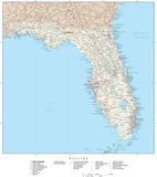 Detailed Florida Digital Map with County Boundaries, Cities, Highways, and more
