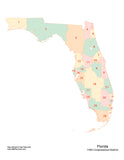 Digital Florida Map with 2022 Congressional Districts