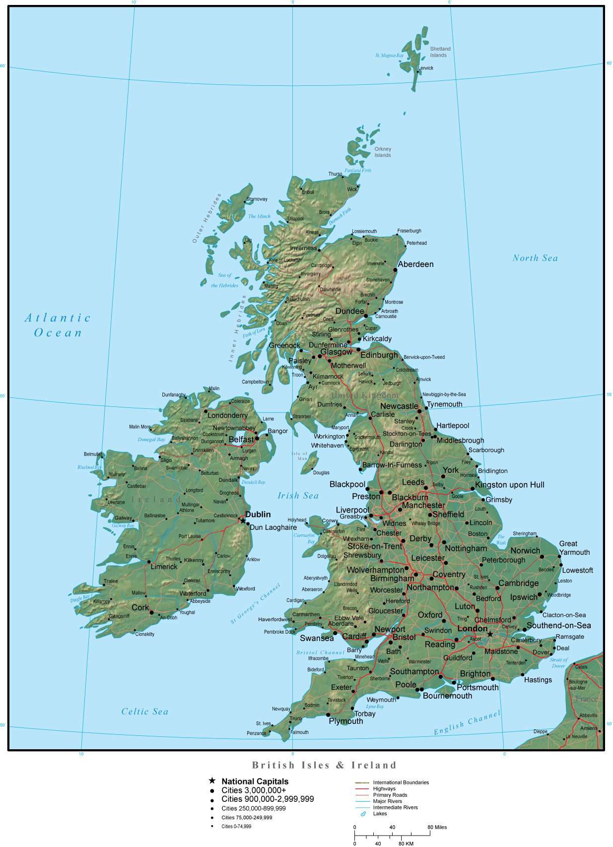 Print England Map Physical Map Of England