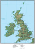 United Kingdom Region Terrain map in Adobe Illustrator vector format with Photoshop terrain image GBR-XX-952827