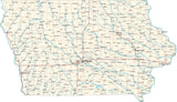 Iowa State Map - Cut Out Style - Fit Together Series