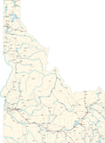 Idaho State Map - Cut Out Style - Fit Together Series