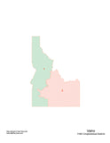 Digital Idaho Map with 2022 Congressional Districts