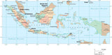 Digital Indonesia map in Adobe Illustrator vector format