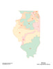 Digital Illinois Map with 2022 Congressional Districts