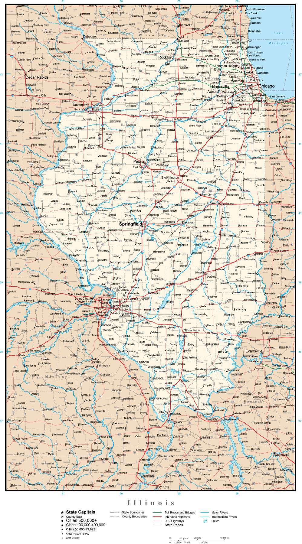 Map Of Illinois Highways