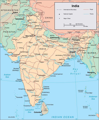 Digital India map in Adobe Illustrator vector format