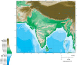 Digital India Contour map in Adobe Illustrator vector format.