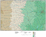 Kansas Map with Contour Background