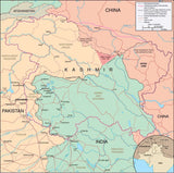 Digital Kashmir map in Adobe Illustrator vector format