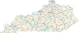 Kentucky State Map - Cut Out Style - Fit Together Series