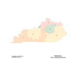 Digital Kentucky Map with 2022 Congressional Districts