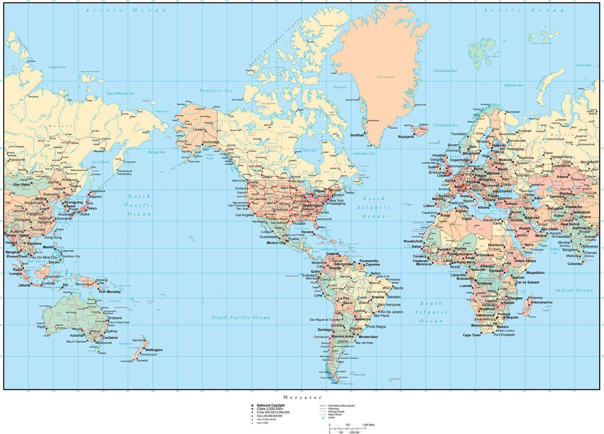 World Map States And Countries