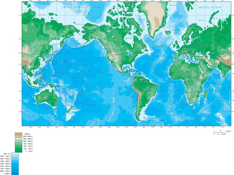 Digital World Contour map in Adobe Illustrator vector format.