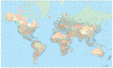 World Map with Polar Views