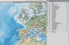World Map Plus Terrain - 35 x 22 - Europe Centered Mercator Projection